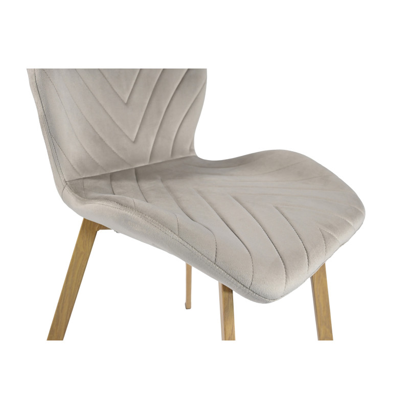 Стілець N-54 капучино велюр + дуб Vetro Mebel