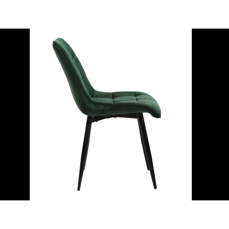 Стул N-46 изумрудный велюр + черный Vetro Mebel