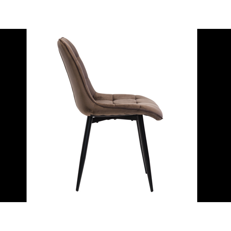 Стул N-46 коричневый велюр + черный Vetro Mebel