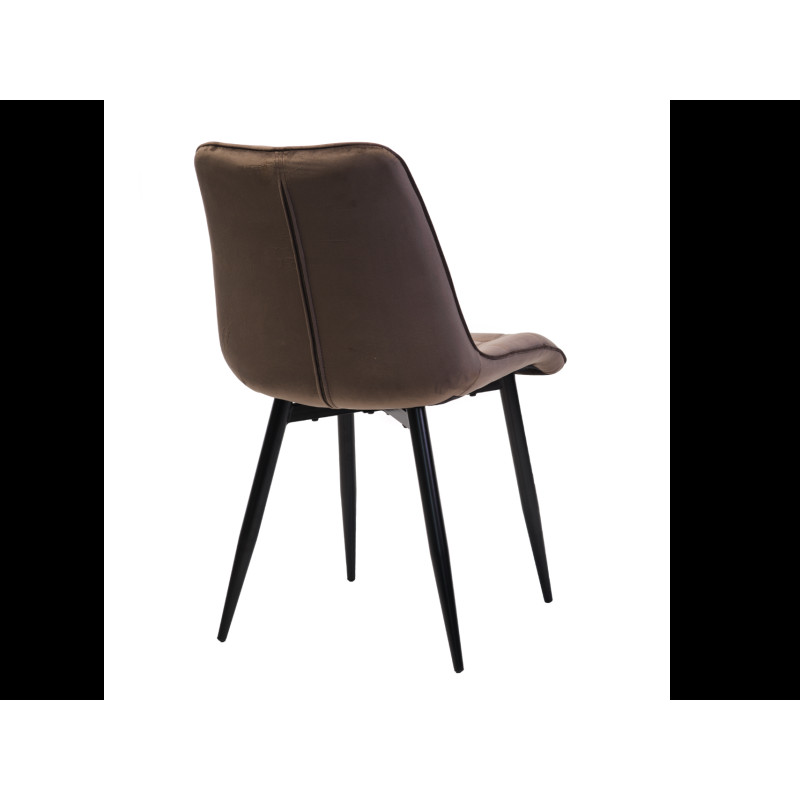 Стул N-46 коричневый велюр + черный Vetro Mebel