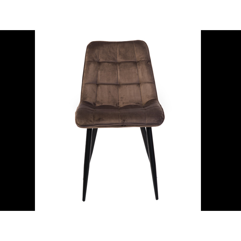 Стул N-46 коричневый велюр + черный Vetro Mebel