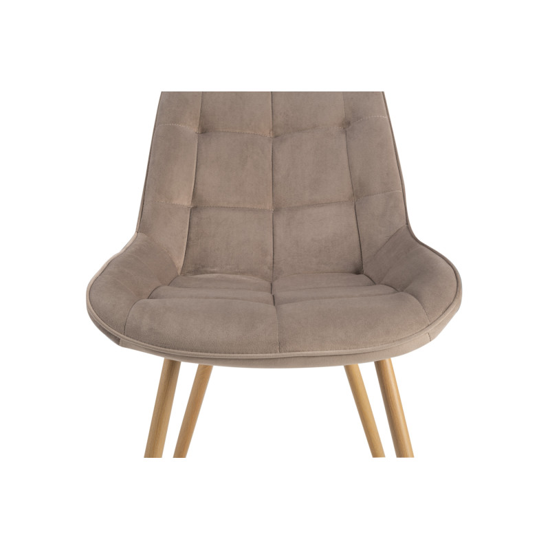 Стілець N-45 капучино велюр + дуб Vetro Mebel
