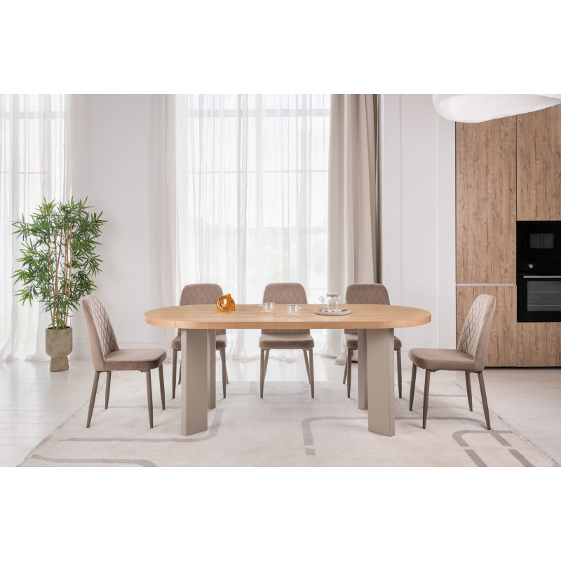 Стул N-44 капучино велюр + капучино Vetro Mebel