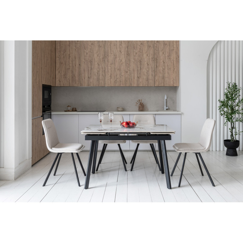 Стілець M-71 айворі + чорний Vetro Mebel