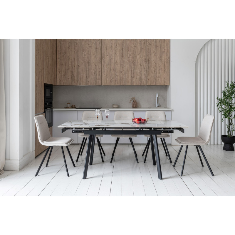 Стілець M-71 айворі + чорний Vetro Mebel