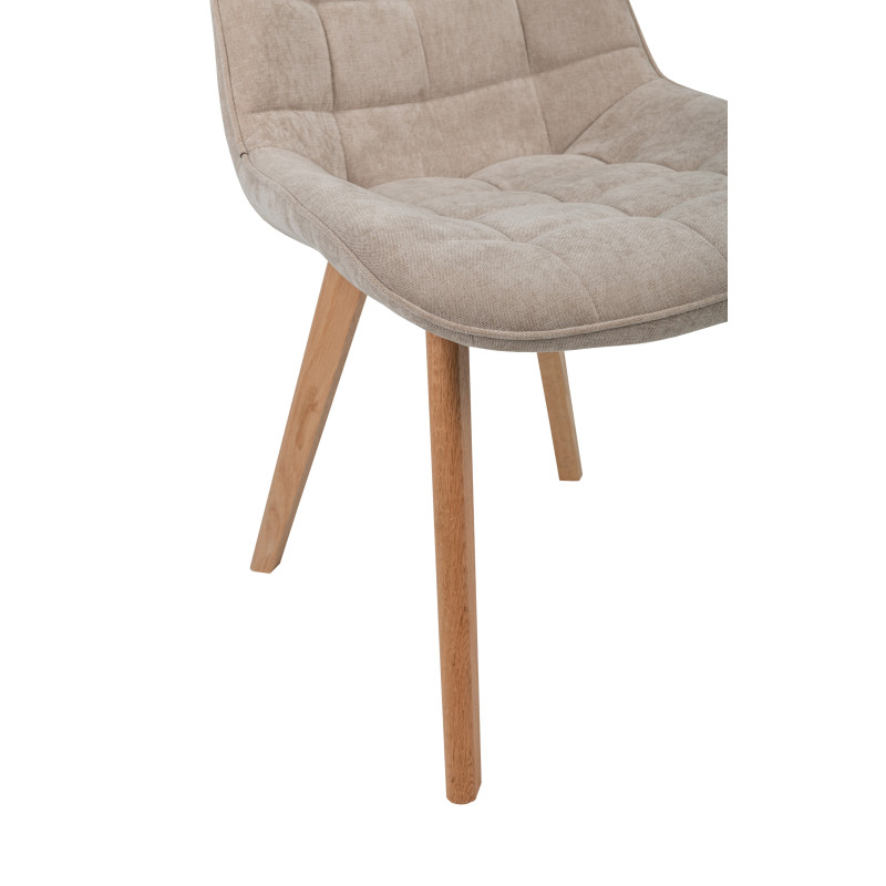 Стул M-79 бежевый лен + натуральный каучук Vetro Mebel