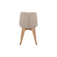 Стул M-79 бежевый лен + натуральный каучук Vetro Mebel