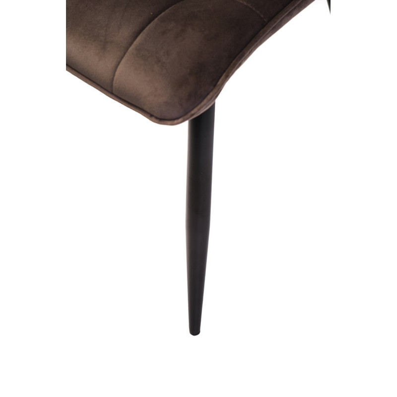 Стул N-46 коричневый велюр + черный Vetro Mebel