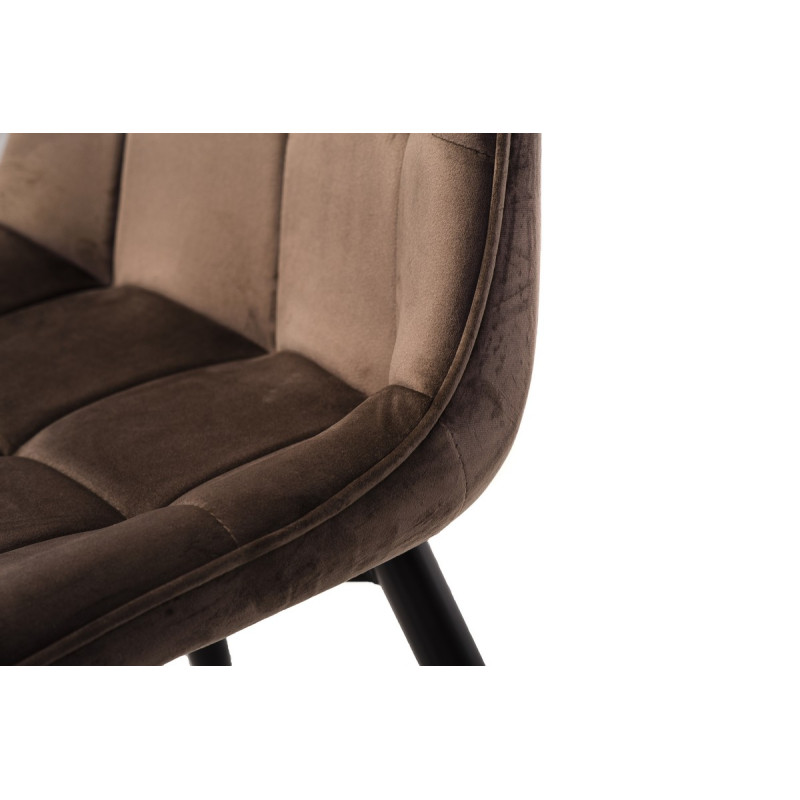 Стул N-46 коричневый велюр + черный Vetro Mebel