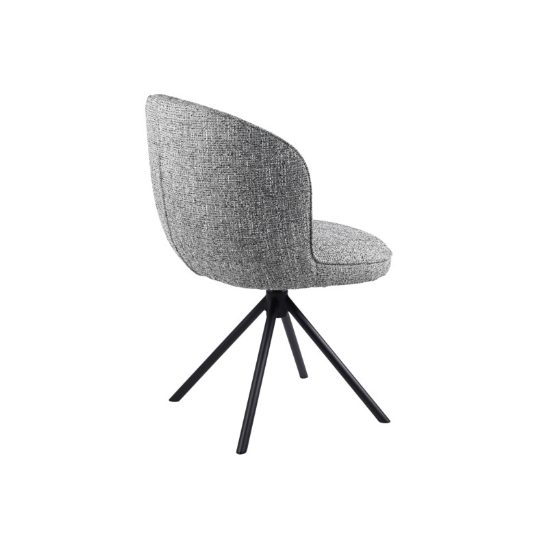 Стілець поворотний R-160 графітовий твід + чорний Vetro Mebel