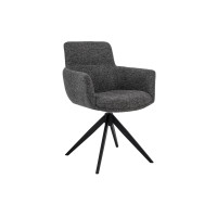 Стілець поворотний R-185 антрацит + чорний Vetro Mebel