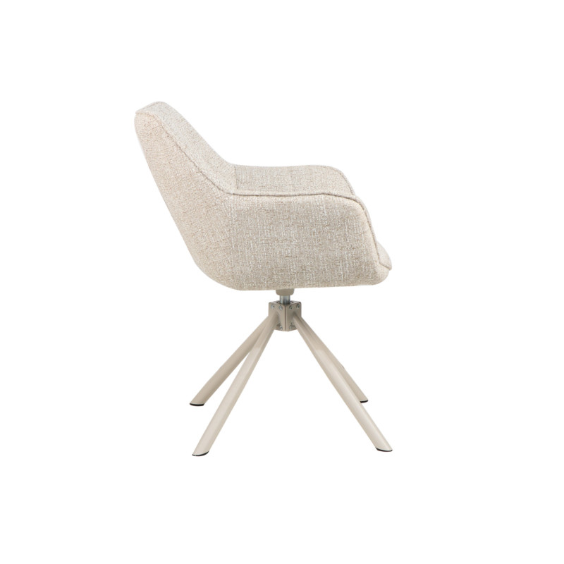 Fotel obrotowy R-69 Wanilia francuska + cappuccino Vetro Mebel