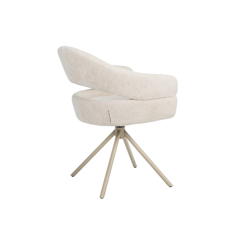 Стілець поворотний R-180 молочна хмара + капучино Vetro Mebel