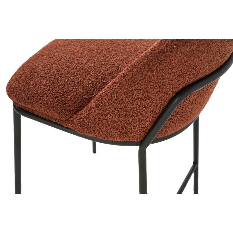 Напівбарний стілець B-150 теракотовий + чорний Vetro Mebel