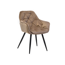 Стілець M-65 капучино велюр + чорний Vetro Mebel