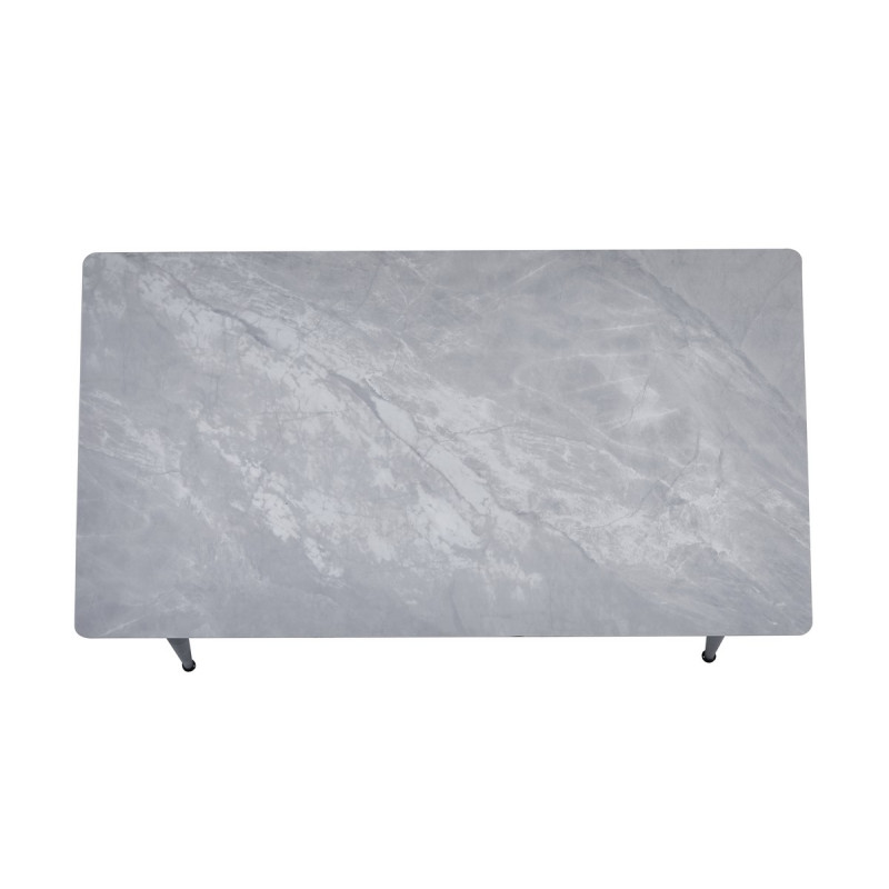 Обідній керамічний стіл TM-100 ребекка грей + чорний Vetro Mebel