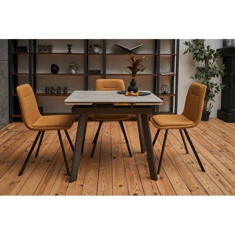 Керамічний стіл TM-80 вера грей + сірий Vetro Mebel