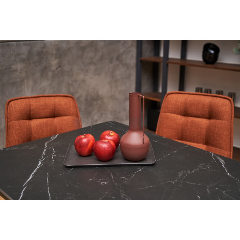 Керамический стол TM-80 черный оникс + черный Vetro Mebel