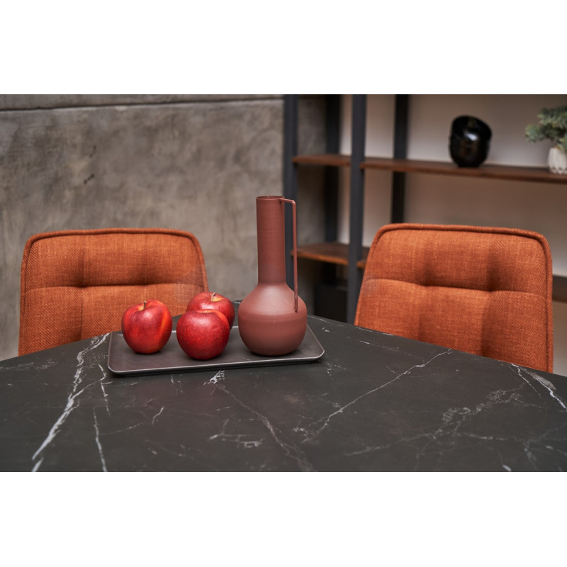 Керамический стол TM-80 черный оникс + черный Vetro Mebel