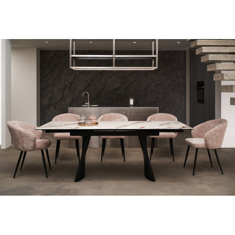 Керамічний стіл Олімпія TML-985 калакатта голд + чорний Vetro Mebel