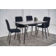 Обідній керамічний стіл TM-100 ребекка грей + чорний Vetro Mebel