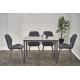 Обеденный керамический стол TM-110 ребекка грей серый Vetro Mebel