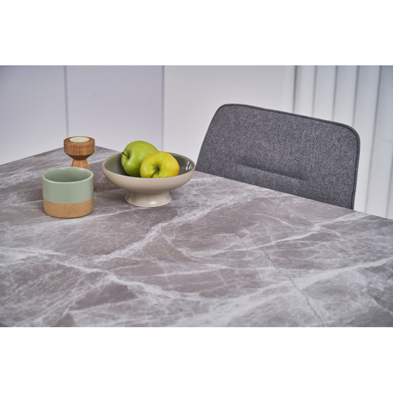 Обеденный керамический стол TM-100 калакатта грей + черный Vetro Mebel