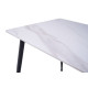 Обеденный керамический стол TM-100 олимп вайт + черный Vetro Mebel