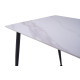 Обеденный керамический стол TM-100 олимп вайт + черный Vetro Mebel