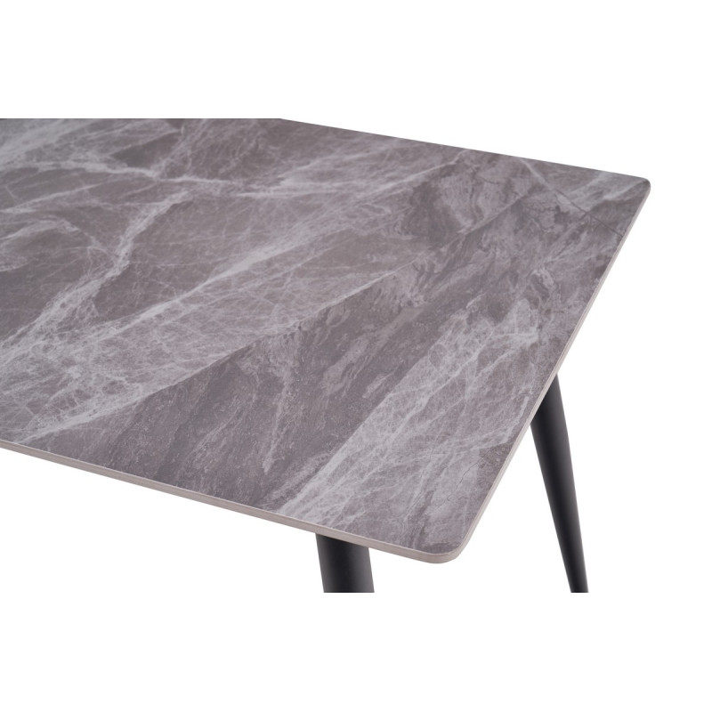Обеденный керамический стол TM-100 калакатта грей + черный Vetro Mebel