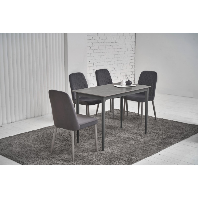 Обеденный керамический стол TM-110 петра грей+серый Vetro Mebel