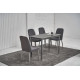 Обеденный керамический стол TM-110 петра грей+серый Vetro Mebel