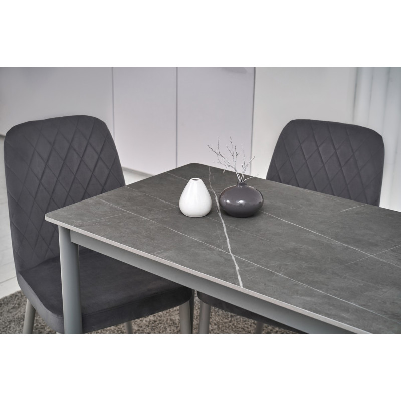 Обеденный керамический стол TM-110 петра грей+серый Vetro Mebel