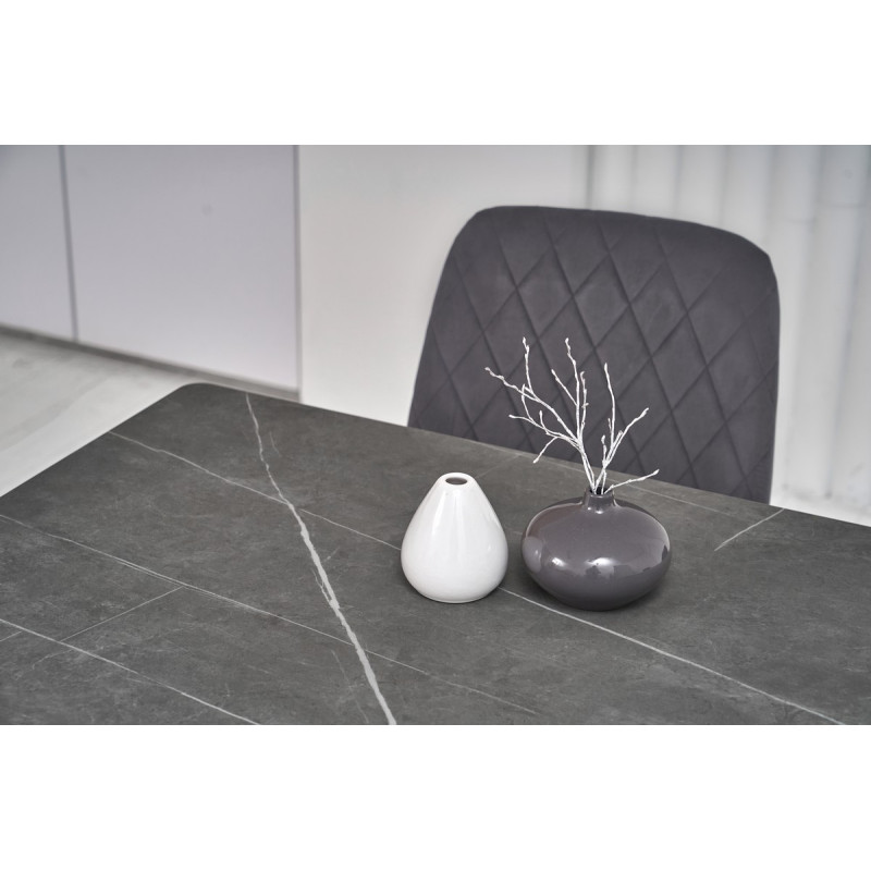 Обеденный керамический стол TM-110 петра грей+серый Vetro Mebel