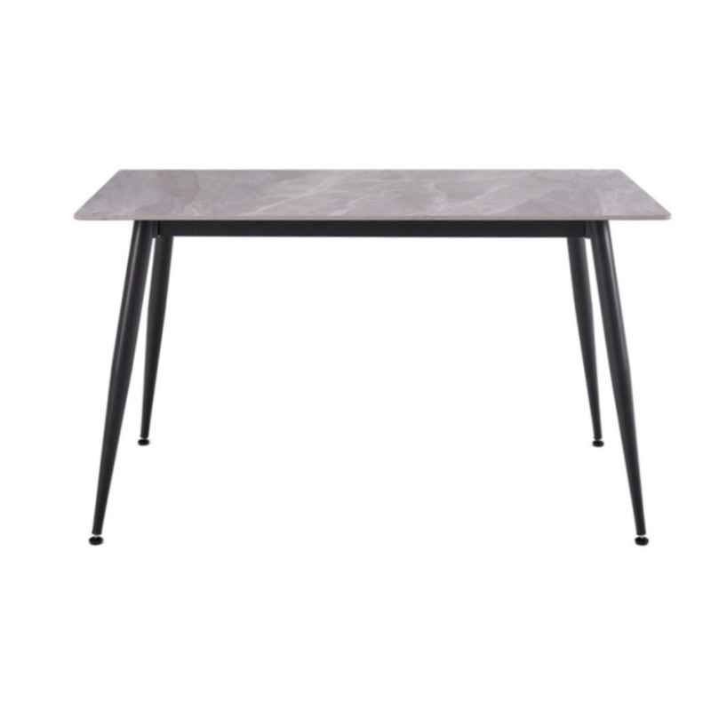 Обеденный керамический стол TM-100 калакатта грей + черный Vetro Mebel