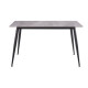 Обеденный керамический стол TM-100 калакатта грей + черный Vetro Mebel