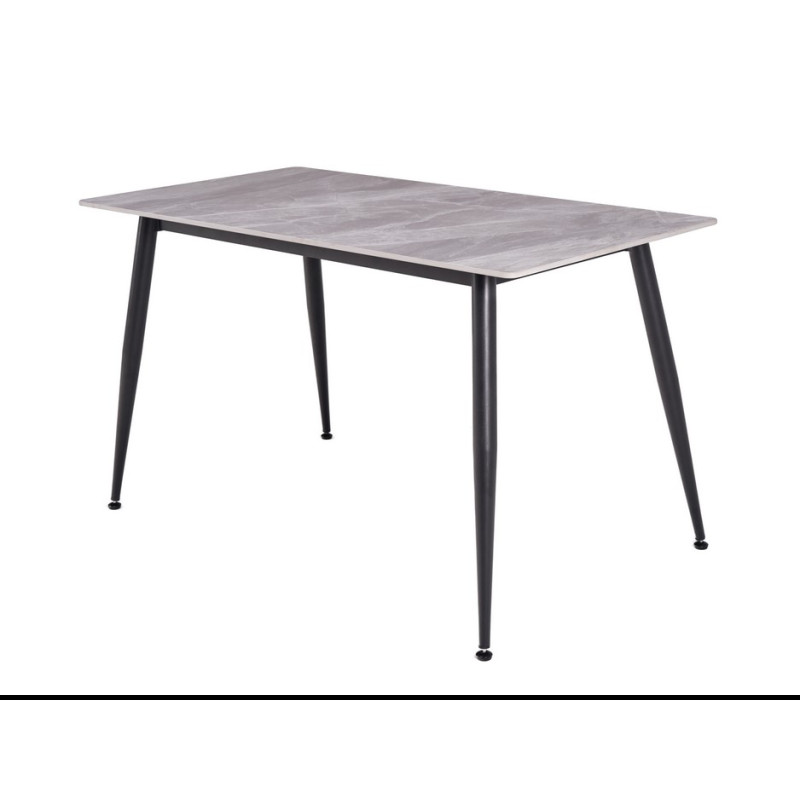 Обеденный керамический стол TM-100 калакатта грей + черный Vetro Mebel