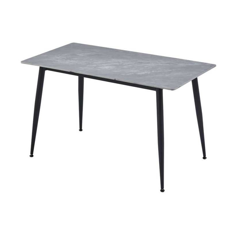 Обідній керамічний стіл TM-100 ребекка грей + чорний Vetro Mebel