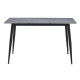 Обідній керамічний стіл TM-100 ребекка грей + чорний Vetro Mebel