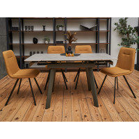 Керамічний стіл TM-80 вера грей + сірий Vetro Mebel