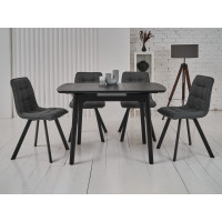 Керамічний стіл TM-87-1 чорний онікс + чорний Vetro Mebel