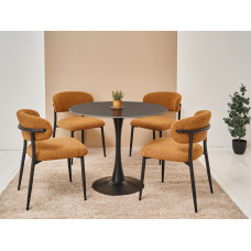 Стіл обідній T-325 лоран блек + чорний Vetro Mebel