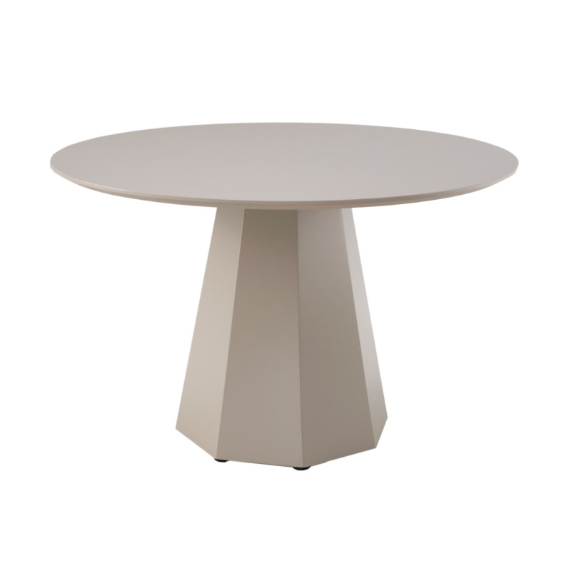 Стол круглый полиуретановый МДФ TM-200 – теплый песок Vetro Mebel