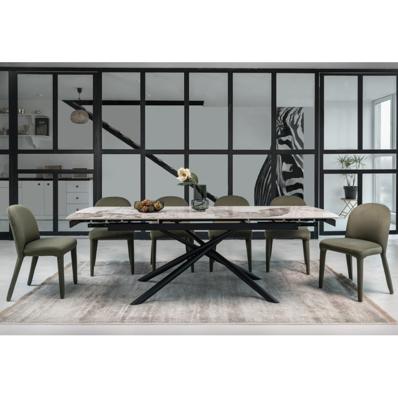 Керамічний стіл Піно TML-1200 патагонія + чорний Vetro Mebel