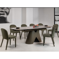 Керамический стол Парис TML-997 айрон бронз + коричневый Vetro Mebel