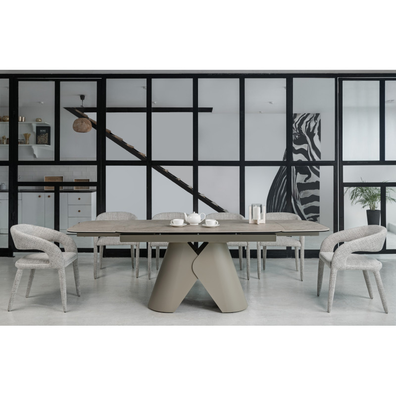 Керамічний стіл Паріс TML-997 іджео беж + бежевий Vetro Mebel