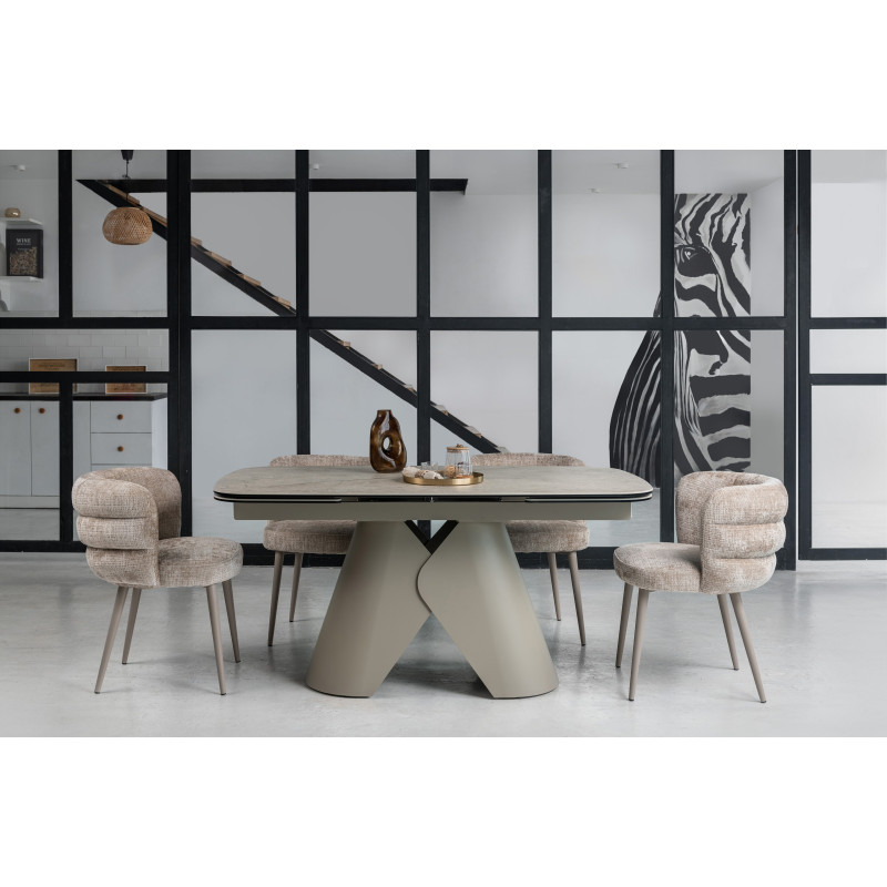 Керамічний стіл Паріс TML-997 іджео беж + бежевий Vetro Mebel