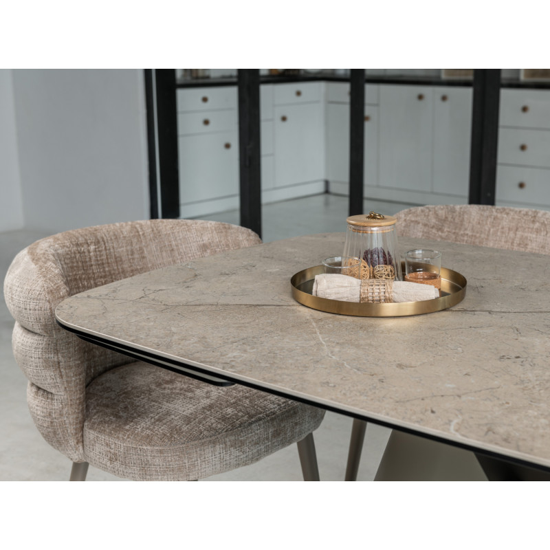 Керамічний стіл Паріс TML-997 іджео беж + бежевий Vetro Mebel