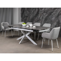 Керамический стол Тициано TML-1150 деликато грей + белый Vetro Mebel