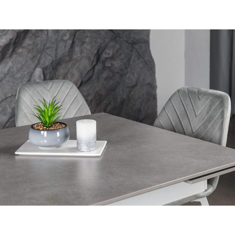 Керамический стол Тициано TML-1150 деликато грей + белый Vetro Mebel